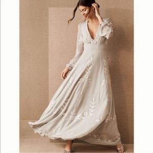 BHLDN Belize Dress Fog Grey